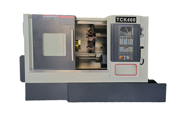 CNC lathe with inclined bed body